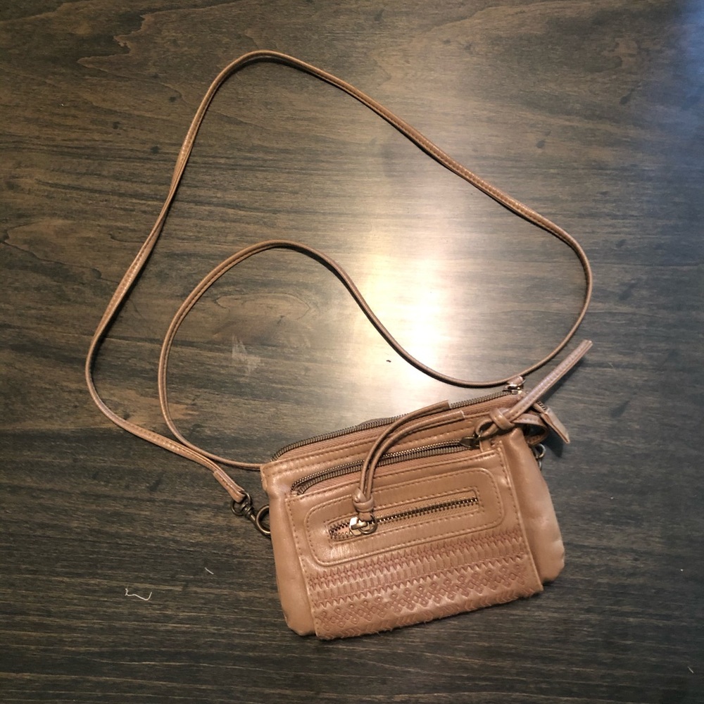 Small purse with long strap (tan)